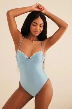 Happy Life Back Bow One Piece -WaveLuxe Store D1943JSHLD BBYB happy life one piece baby blue 2