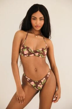 Seaport High Cut Thong Bikini Bottom -WaveLuxe Store D3049JMNLC RSBD seaport bottom rosebud 1