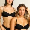 Gigi Underwire Bikini Top -WaveLuxe Store D4142JRMSD BLK 1