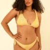 Lola Triangle Bikini Top -WaveLuxe Store D4281JMNLC GLDT lola top golden ditsy 1