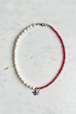 Dreamsbaby Jewels X Dippin Daisys Silver Cherub Necklace 10 Dreamsbaby Jewels X Dippin Daisys Silver Cherub Necklace -WaveLuxe Store DDBJCN RED silver cherub necklace red 3