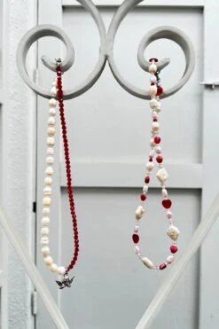 Dreamsbaby Jewels X Dippin Daisys Silver Cherub Necklace 11 Dreamsbaby Jewels X Dippin Daisys Silver Cherub Necklace -WaveLuxe Store DDBJCN RED silver cherub necklace red 4