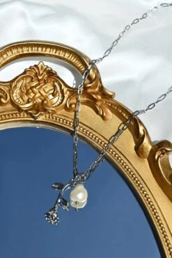 Dreamsbaby Jewels X Dippin Daisys Rosy Necklace -WaveLuxe Store DDBJDRN SLVR rosy necklace silver 1