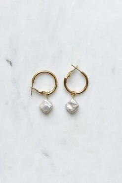 Dreamsbaby Jewels X Dippin Daisys Champagne Hoop Earrings 9 Dreamsbaby Jewels X Dippin Daisys Champagne Hoop Earrings -WaveLuxe Store DDBJMPE GLD champagne earrings gold 2