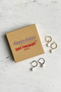 Dreamsbaby Jewels X Dippin Daisys Champagne Hoop Earrings 10 Dreamsbaby Jewels X Dippin Daisys Champagne Hoop Earrings -WaveLuxe Store DDBJMPE GLD champagne earrings gold 3