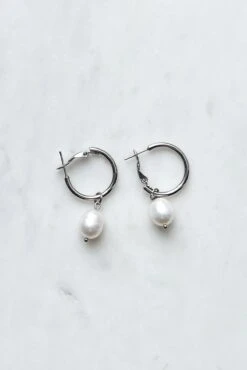 Dreamsbaby Jewels X Dippin Daisys End Of The World Hoop Earrings -WaveLuxe Store DDBJMPE SLVER end of the world hoop earrings silver 2