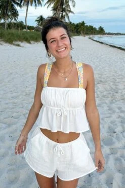 Hanna Strapless Top & Elastic Short Set -WaveLuxe Store HANNA SET 3