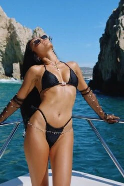 Infinite Beaded Bikini Bottom -WaveLuxe Store INFINITE BOTTOM BLACK3