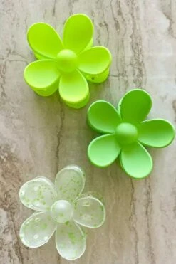 Opsy Daisy Hair Claw Clip -WaveLuxe Store dq h0002 lime 4